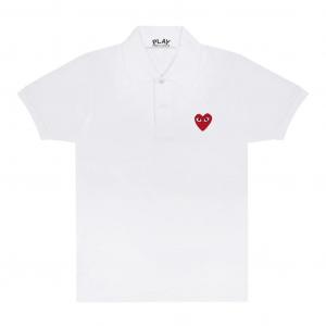 Поло с белым сердцем Comme Des Garcon