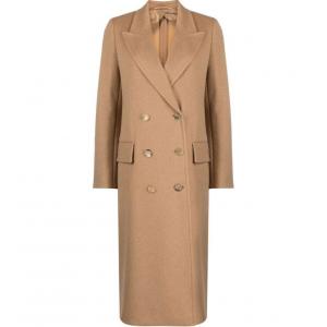 Макс Мара Двубортное Пальто с Длинными Рукавами MaxMara, Бежевый