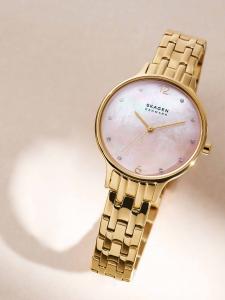Женские аналоговые часы Skage из нержавеющей стали SKW3165 Skagen, цвет Gold