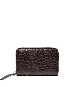 Тисненный кошелек на молнии Poche Paris, коричневый
