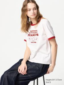 Футболка с графическим принтом Peanuts ut Uniqlo, цвет 00 белый