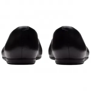 Clarks Livia Lily Leather Casual Shoes 1cm Women's Black