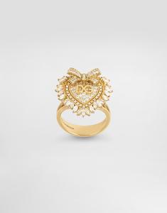 Кольцо devotion из желтого золота 18 карат с бриллиантами Dolce & Gabbana, золото