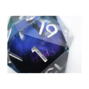 Подвижный глаз 35 мм d20 — фиолетовый глаз циклопа, Dice - 35mm, 45mm, & 55mm (Foam Brain Games)