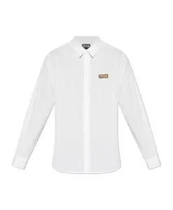 Рубашка с аппликацией в виде логотипа Versace Jeans Couture, белый