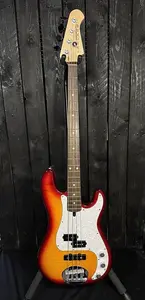 Бас-гитара Lakland Skyline 44-64 Vintage Deluxe P/J, верхняя дека из клена с фактурой пламени, цвет Cherry Burst