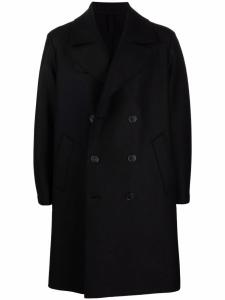 Harris Wharf London двубортное пальто строгого кроя, черный