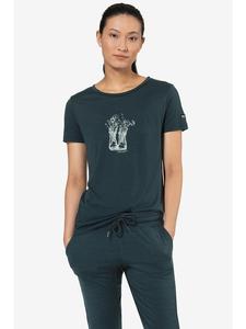 Футболка super.natural Shirt Flower Boots, цвет Petrol