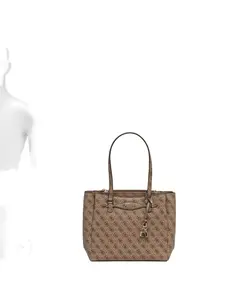 Сумка-шоппер с ручкой сверху и логотипом GUESS USA, нейтральный