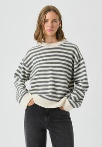 Джемпер Part Two VINASPW PU, Grey Melange Whitecap Stripe/Mottled Grey