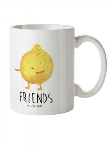 Детская кружка Лучшие друзья Лимон с надписью белого цвета Mr. & Mrs. Panda