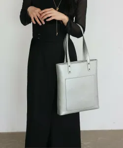 Деловая сумка с длинными ручками для мужчин и женщин, вертикальная, формат А4 Aroco, цвет Silver