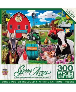 Шедевры зелёных акров - приветственный комитет, пазл EZ Grip из 300 деталей Masterpieces Puzzles, multicolor