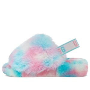 Тапочки fluff yeah slide 'blue pink' Ugg, синий
