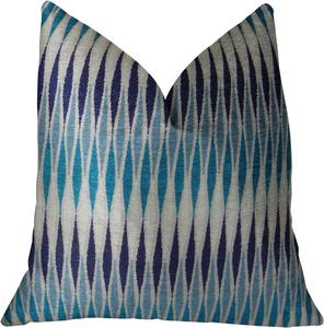 Plutus Brands Подушка Plutus Wavering Navy Blue and White Navy, Blue, White