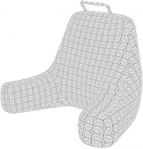 Наволочка для подушки для чтения Ambesonne Orient, восточные волнообразные орнаменты, монохромные мотивы в традиционном художественном принте, мягкая набивная наволочка, размер XL, угольно-серый и белый цвета., Charcoal Grey And White