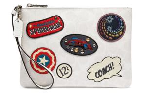 MARVEL Collaboration Gallery Кожаный холщовый клатч средний женский белый COACH