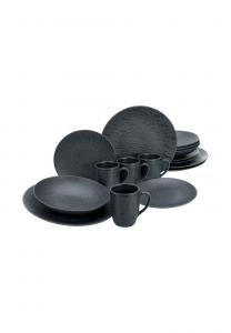 Сервиз комбинированный Creatable Schiefer, 16 штук, черный
