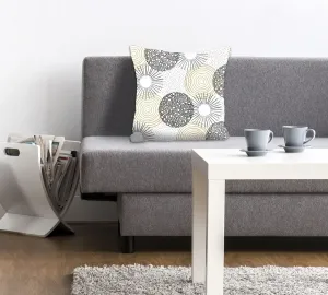 Декоративная подушка Queence "Катя", чехол без наполнения, 1 шт 40х40 см, коричневый