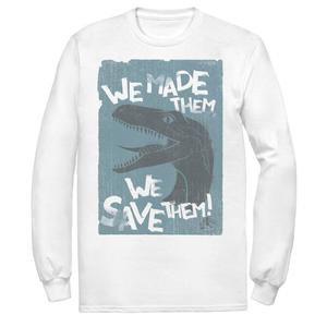 Мужской мир юрского периода 2 «Мы их объекты, мы их спасаем!» тройник Licensed Character, белый