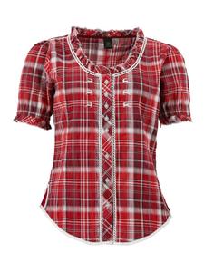 Традиционная блузка смусу средне-красного цвета OS-Trachten