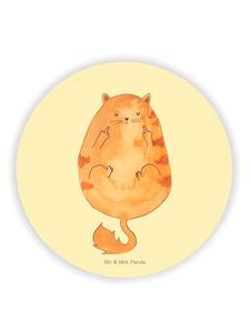 Mr. & Mrs. Panda Магнит на холодильник в виде кошки, показывающей средний палец без слов, пастельно-желтого цвета