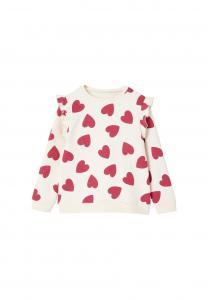 Толстовка Vertbaudet Sweatshirt, Vanille/White