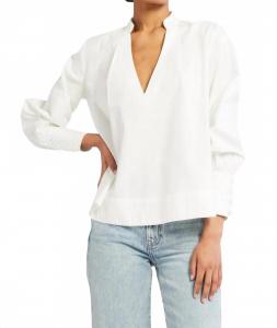 Топ Freya с V-образным вырезом белого цвета MILLE