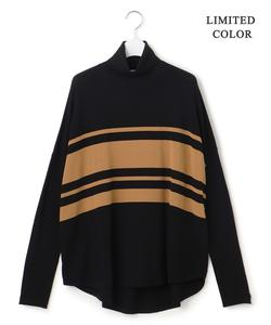 Широкий пуловер с высоким воротником из вискозы