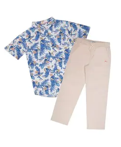 Классический комплект для больших мальчиков: рубашка с пуговицами и брюки Tommy Bahama, синий