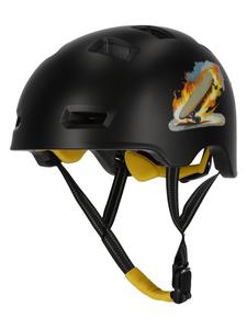 Crazy Safety Шлем скейтера Rampage Skateboard, цвет 0162, черно-оранжевый