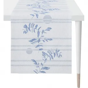 Дорожка на стол 6871 LOFT STYLE, летний декор, лето жаккардовая ткань Apelt, светло-голубой