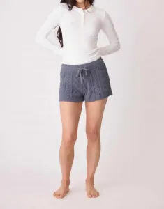 Уютные короткие шорты из синели с кабельным плетением, цвет угольно-серый Pj Salvage