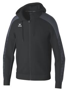 Erima Мужская спортивная куртка с капюшоном, черно-серого цвета