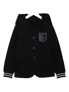 Куртка на пуговицах с капюшоном Emporio Armani Kids, синий
