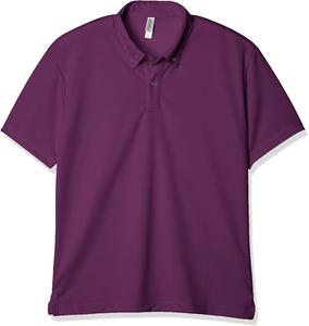 Рубашка-поло Glimmer с коротким рукавом, плотность ткани 4,4 унции, на пуговицах, без карманов, фиолетовый