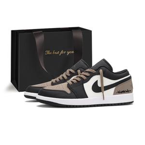 Jordan Кроссовки Air 1 Mocha Latte устойчивые к истиранию низкие винтажные баскетбольные unisex