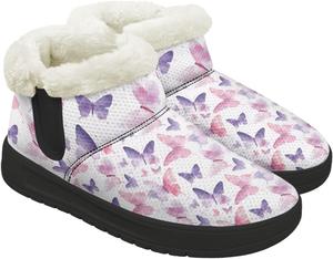 GETELINSENG Женские зимние ботинки Уютные ботильоны с теплой подкладкой, комфортные, противоскользящие, для улицы, черная подошва