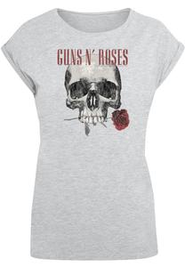 Футболка F4NT4STIC Guns 'n' Roses Flower Skull Rock Musik Band, цвет grau meliert