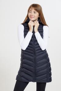 Длинный стеганый жилет Florence, водонепроницаемая куртка Mountain Warehouse, черный