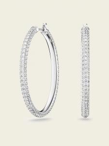 Серьги-кольца Dextera, паве, большие