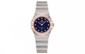 OMEGA Constellation Series Constellation Watch Quartz Movement Women's Watch, 25mm, синий циферблат