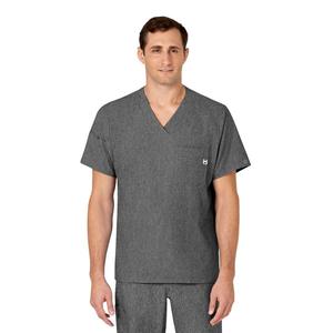 Мужская медицинская рубашка W123 с V-образным вырезом Wink, Charcoal heather