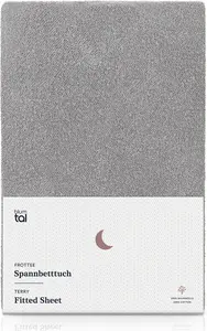 Простыня на резинке Terry 160x200 см - Простыня на резинке для матрасов глубиной до 25 см - Простыня на резинке Terry - Утепляющая простыня 160x200 - Серая Blumtal