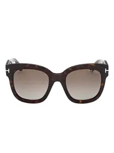 Солнцезащитные очки в квадратной оправе Tom Ford, коричневый