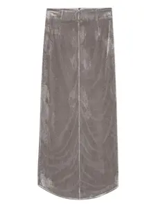 Юбка миди асимметричного кроя REMAIN, серый