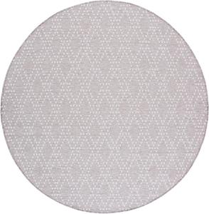 Ковер SAFAVIEH, 201 x 201 см, Sunset Collection, круглый, Lavender & Grey, для помещений и улицы, устойчивый к погодным условиям и моющийся, идеально для патио, заднего двора, прихожей, террасы (SET850L-7R)