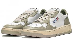 Медиалист Кроссовки Кожаные Низкие AUTRY, Белый Зеленый