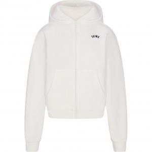 Толстовка SS25 Cotton Fleece Classic Zip Up Hoodie женская MARBLE GRAPHIC/мраморный принт Skims, белый