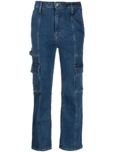 Укороченные джинсы с завышенной талией Simkhai, синий